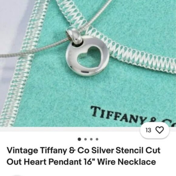 Tiffany Stencil Heart sterling silver set - Picture 4 of 4